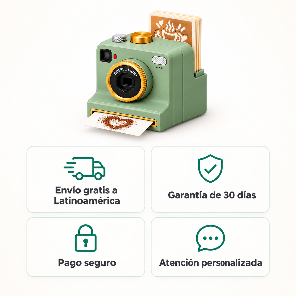 Envío gratis a Latinoamérica, garantía de 30 días, pago seguro y atención personalizada