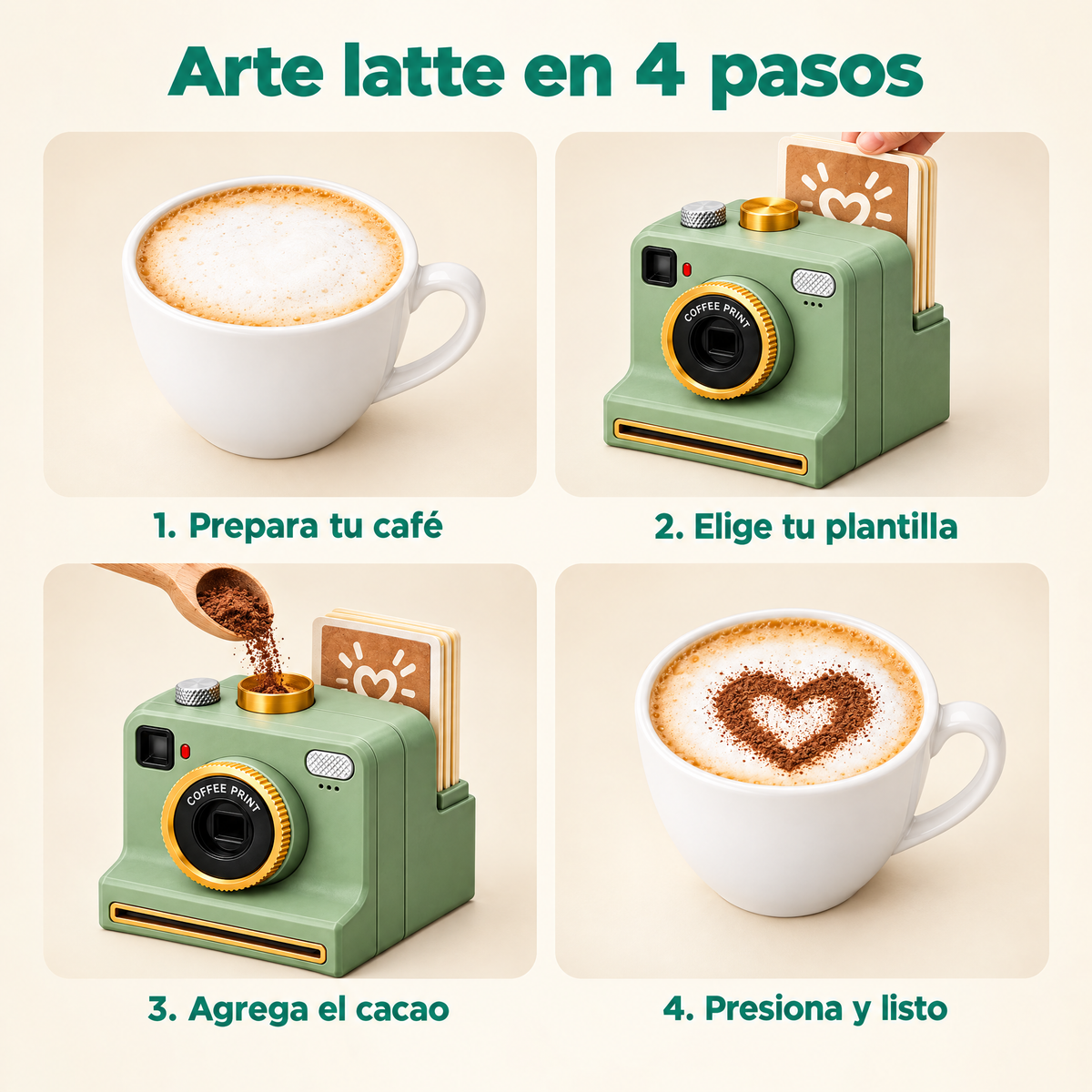 Arte latte con CafeCam en 4 pasos